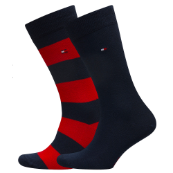 Tommy Hilfiger MEN RUGBY sokker 2-pack - Rd &amp; Nav