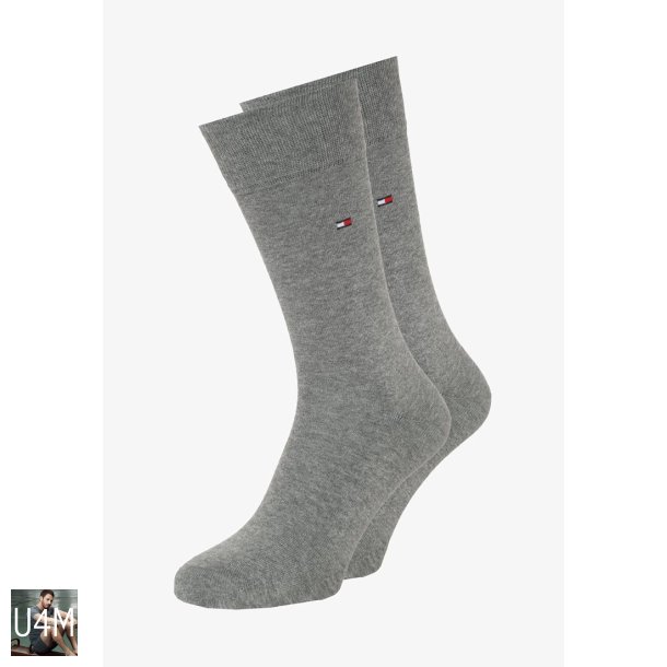 Tommy Hilfiger MEN CLASSIC sokker 2-pack - lys gr
