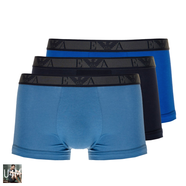 ARMANI 3 PACK BOXERSHORTS 3 x bl kombi